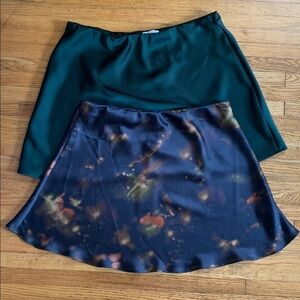 BUNDLE OF 2 Gianni Bini satin mini skirts